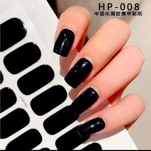 Black Adhesive Nail Stickers